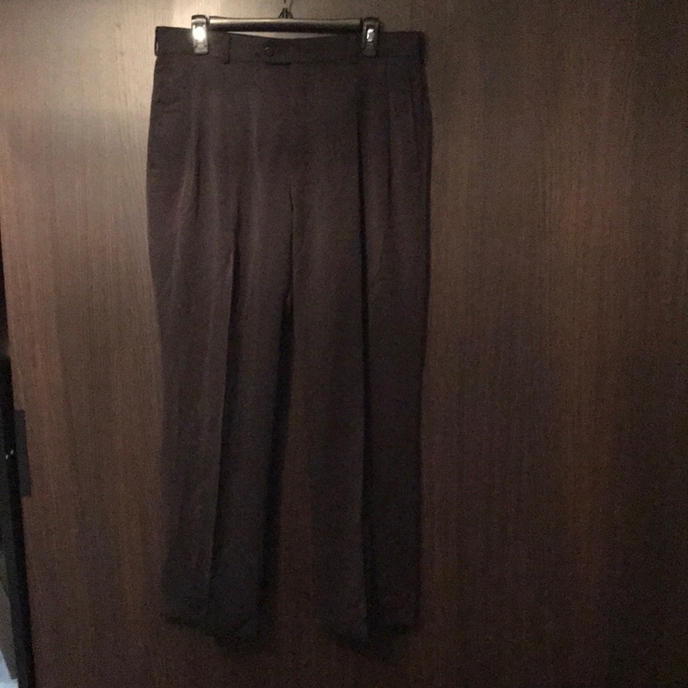Stafford Performance Black Dress Pants . Classic